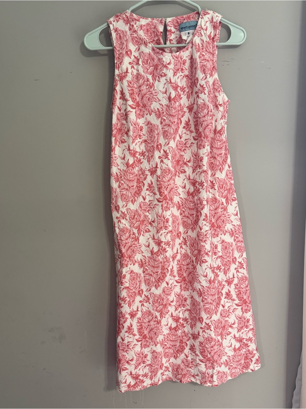 Vintage Mini Essentials Red Floral Cotton/Linen Blend S